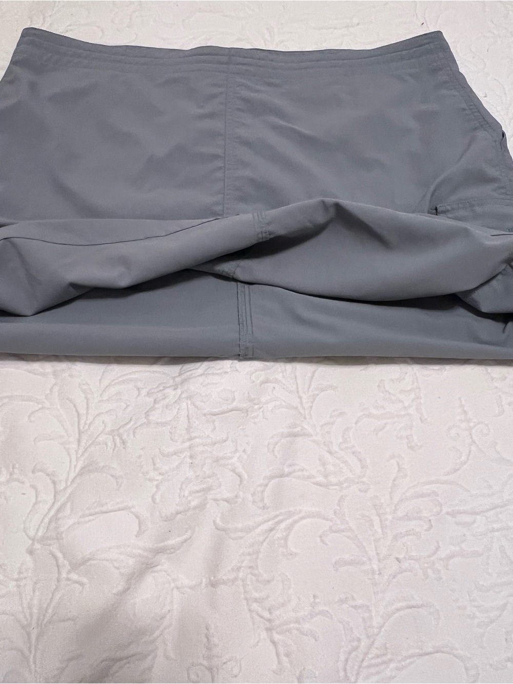 Patagonia Slate Gray/Green Outdoor Skirt with Drawstring and Pockets size 12 - Picture 12 of 13